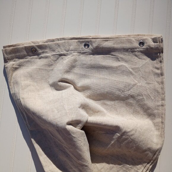 Linen Shower Curtain Beige Fabric 72 x 78 Classic Textured Farmhouse Country NEW - Picture 7 of 8